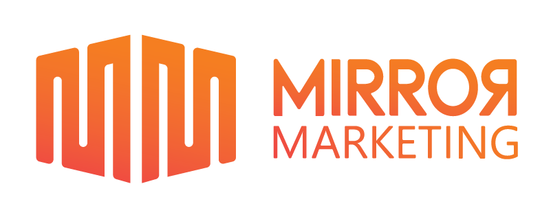mirror marketing full logo orange gradent